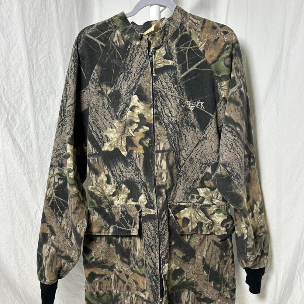 Vintage Scent-Lok Lock Mossy oak CAMO‎ Camouflage Hunting Jacket Made USA Large